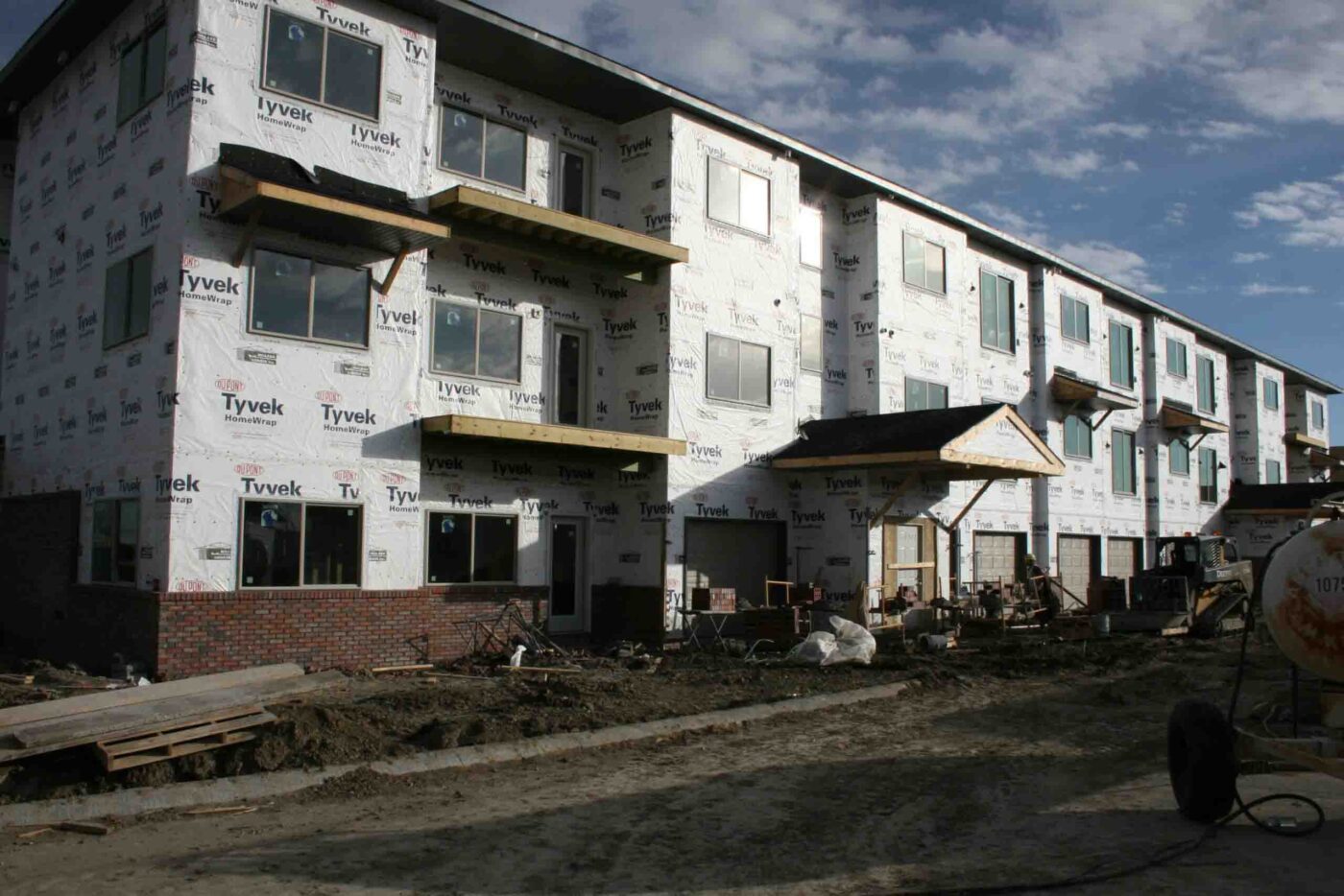 Building Exterior During Construction