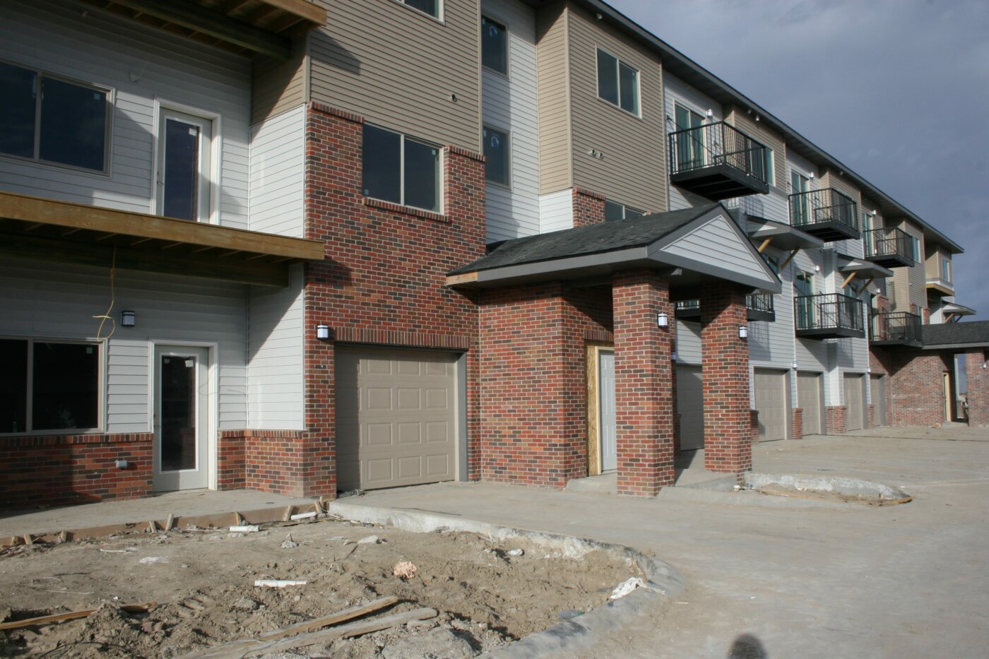 Side of Building During Construction